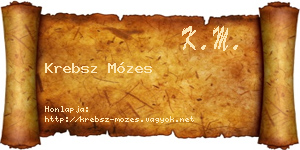 Krebsz Mózes névjegykártya